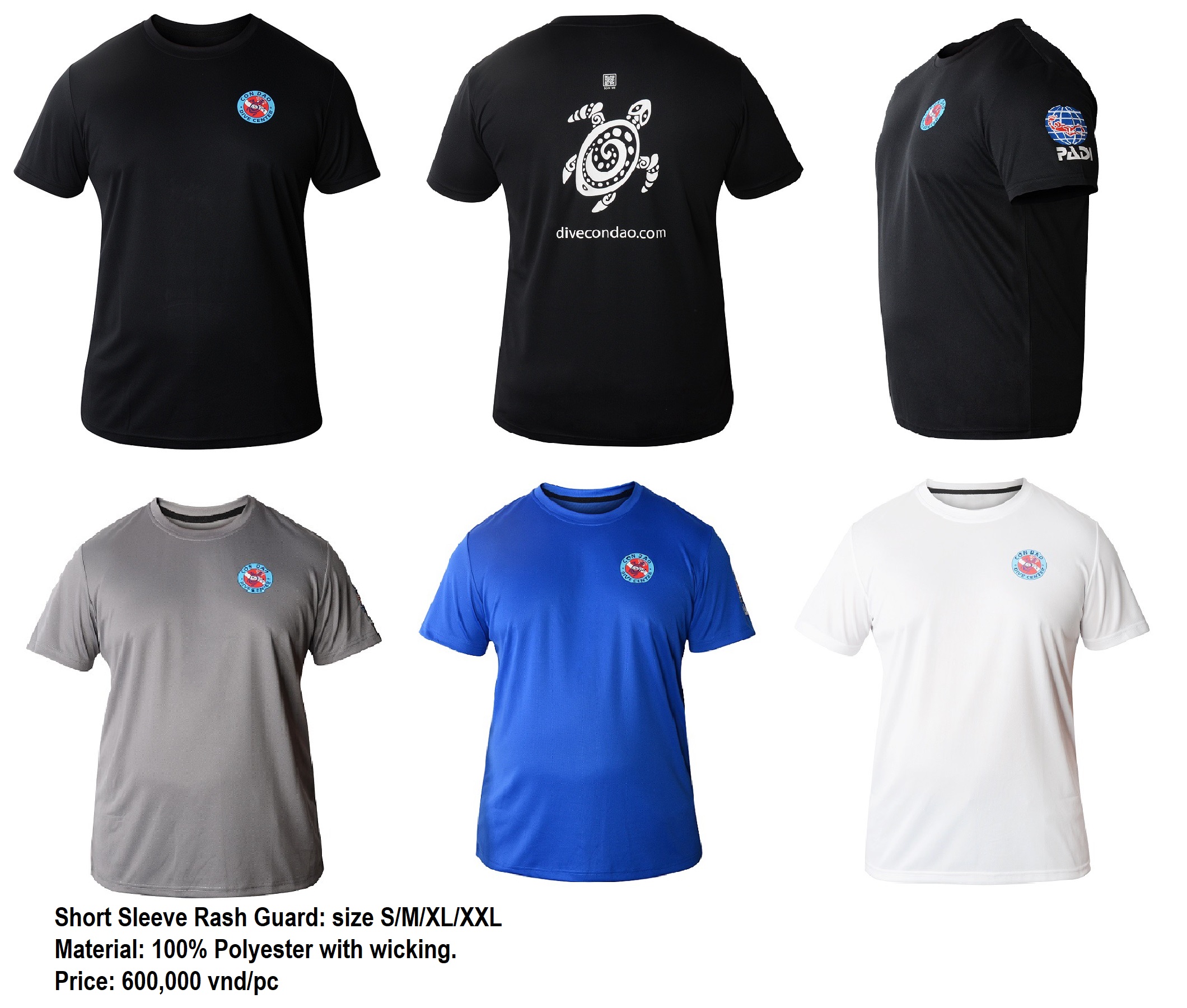 Con Dao Dive Center short sleeve rash guard complimentary gift